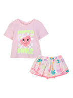Graphic Print Shorts Set