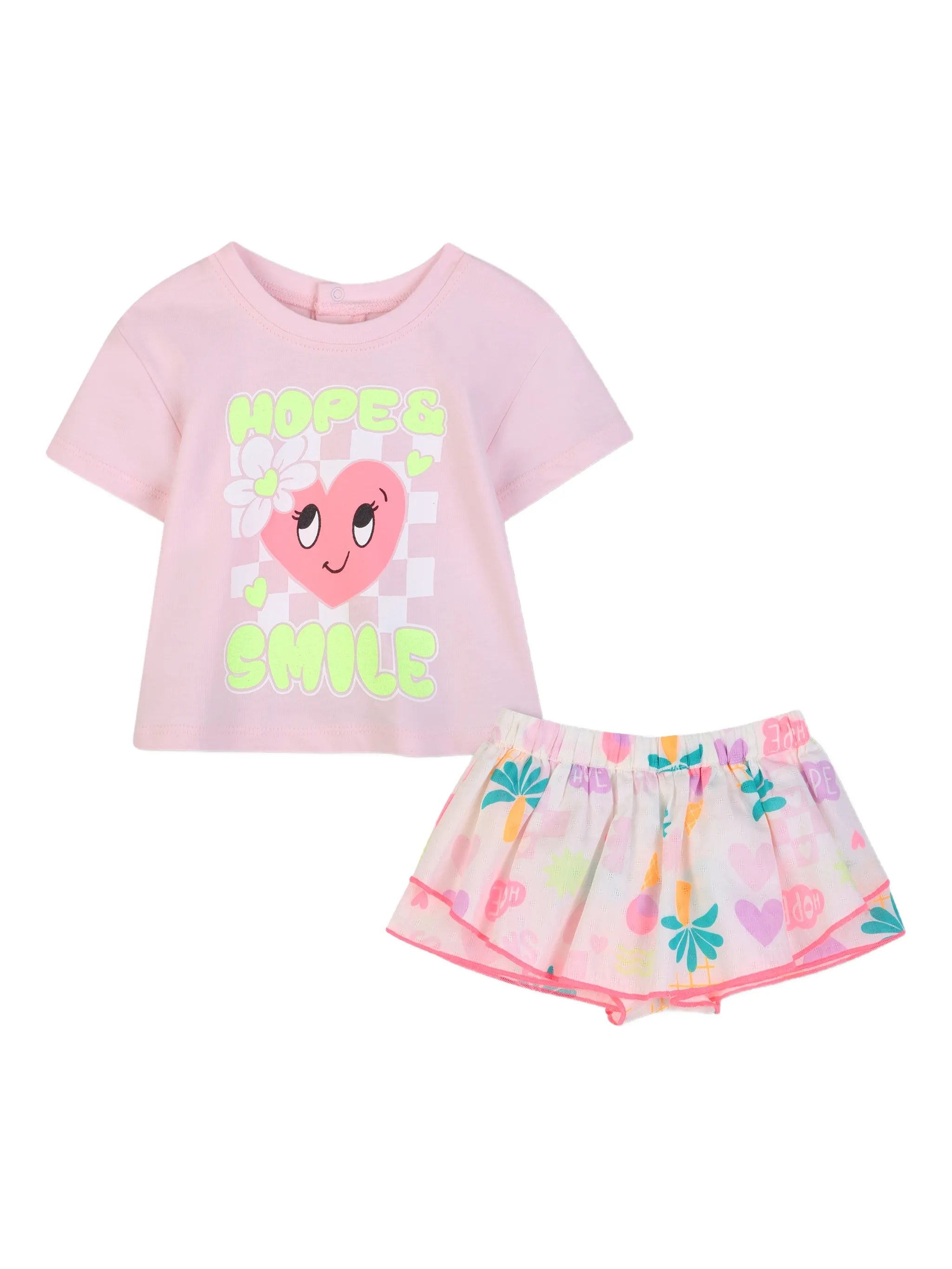 Graphic Print Shorts Set