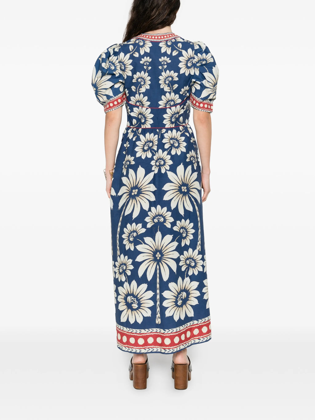 Floral Print V-Neck Maxi Dress