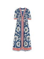 Floral Print V-Neck Maxi Dress