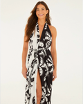 Black And White Graphic Print Dress