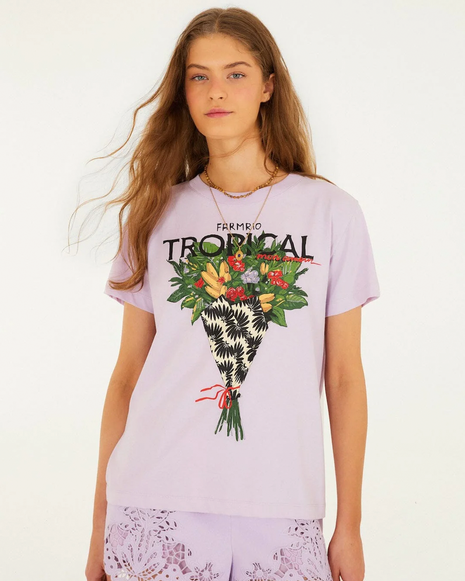 Lilac Tropical Bouquet T-Shirt