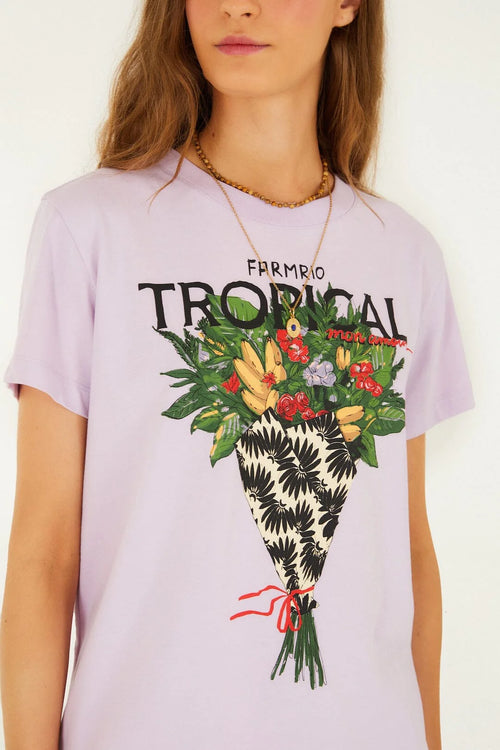 Lilac Tropical Bouquet T-Shirt