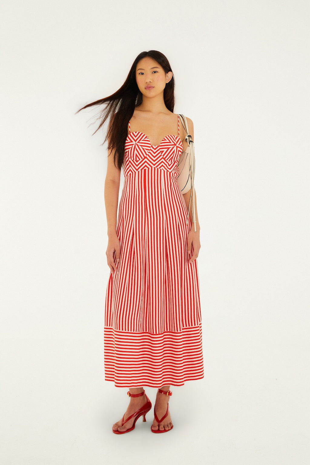 Red Striped Maxi Dress