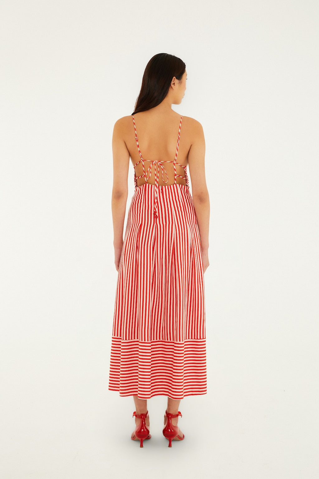 Red Striped Maxi Dress