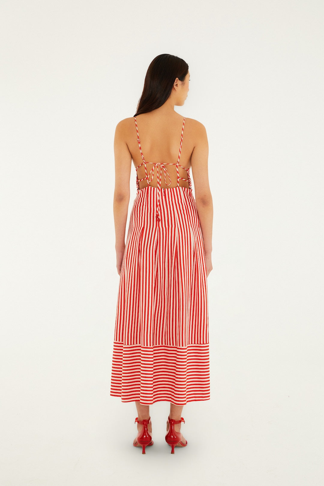 Red Striped Maxi Dress