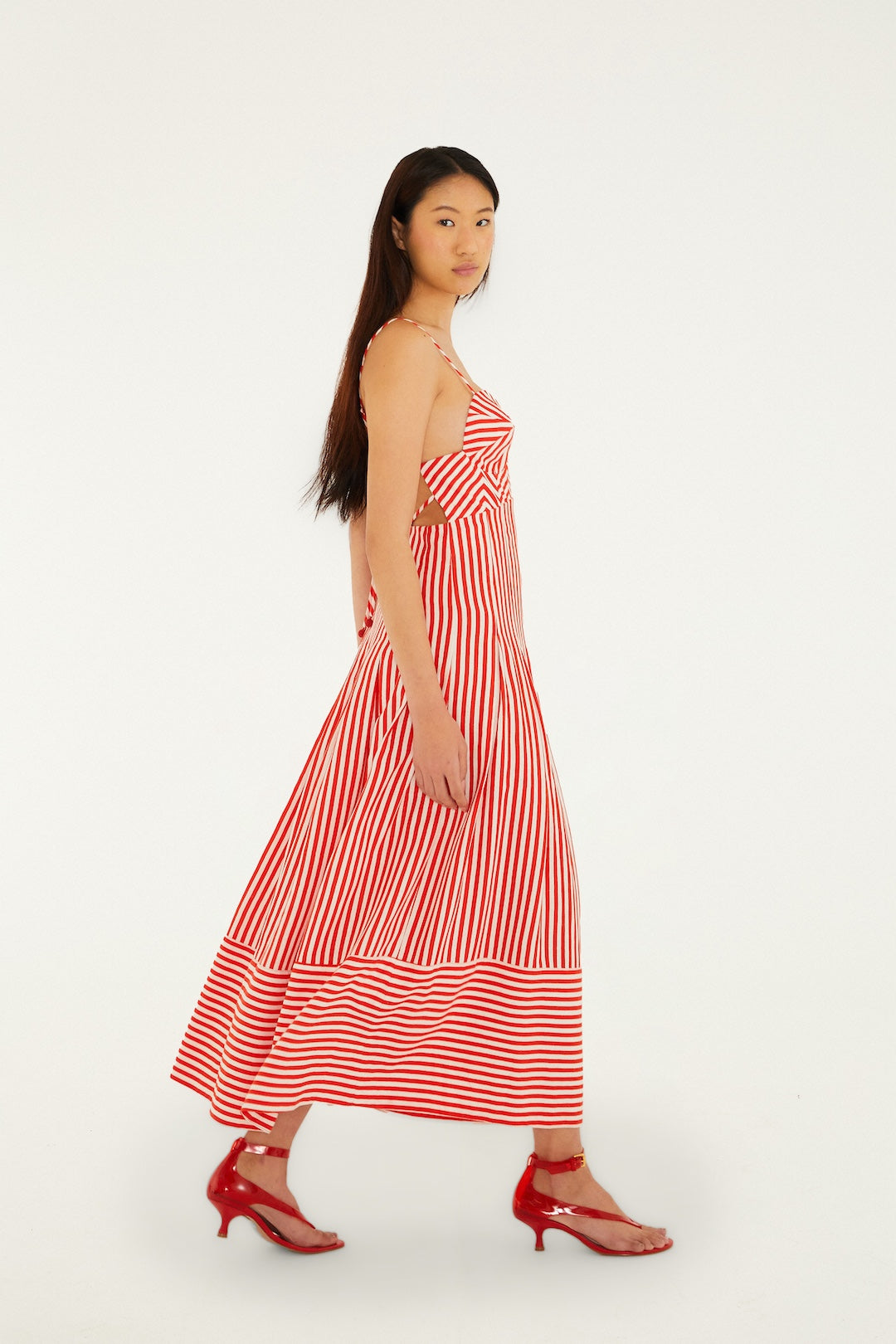 Red Striped Maxi Dress