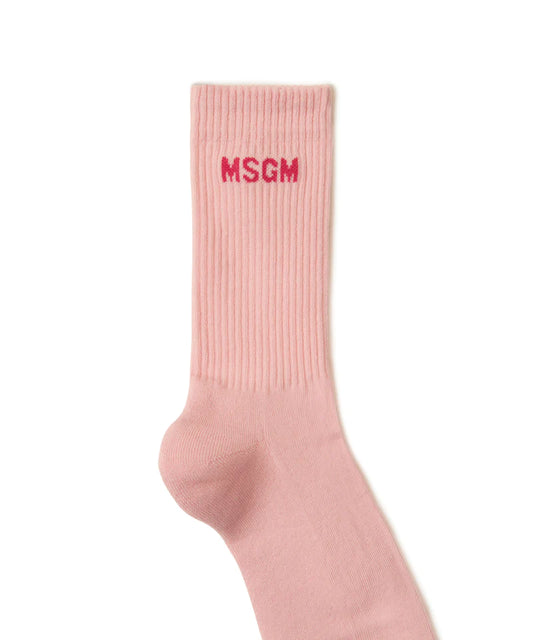 Pink Socks MSGM Logo