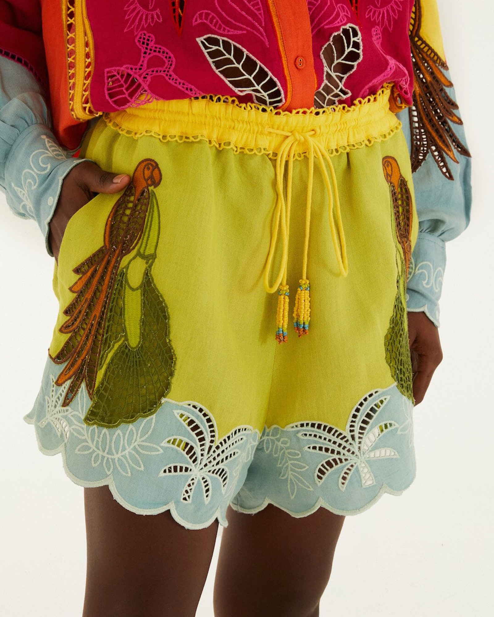 Multicolor Richelieu Shorts