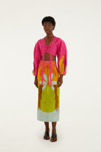 Parrots Linen Skirt