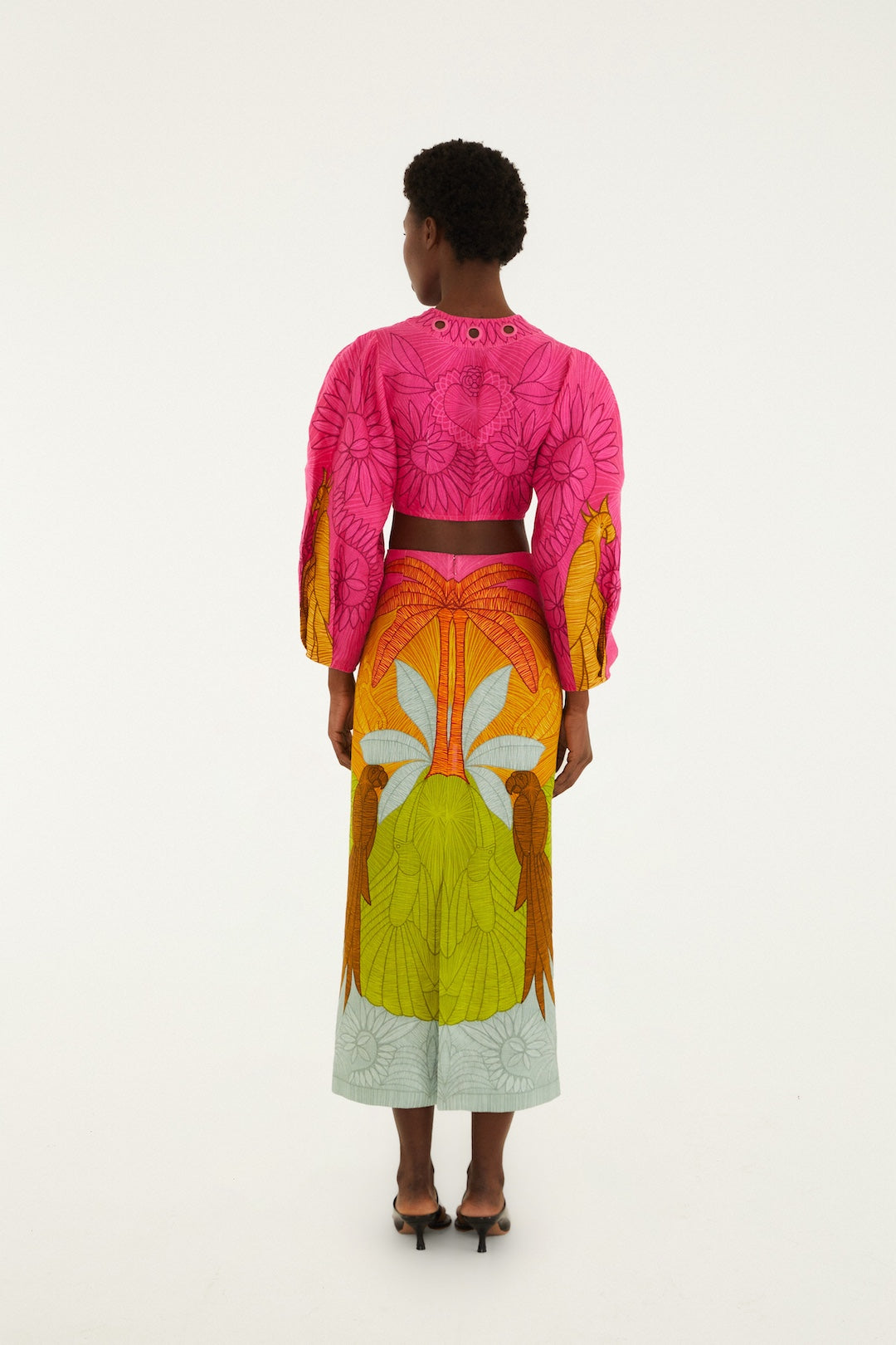 Parrots Linen Skirt