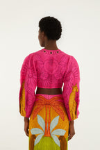 Parrots Linen Crop-Top
