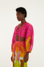 Parrots Linen Crop-Top