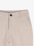 Felt-Effect Straight-Leg Trousers