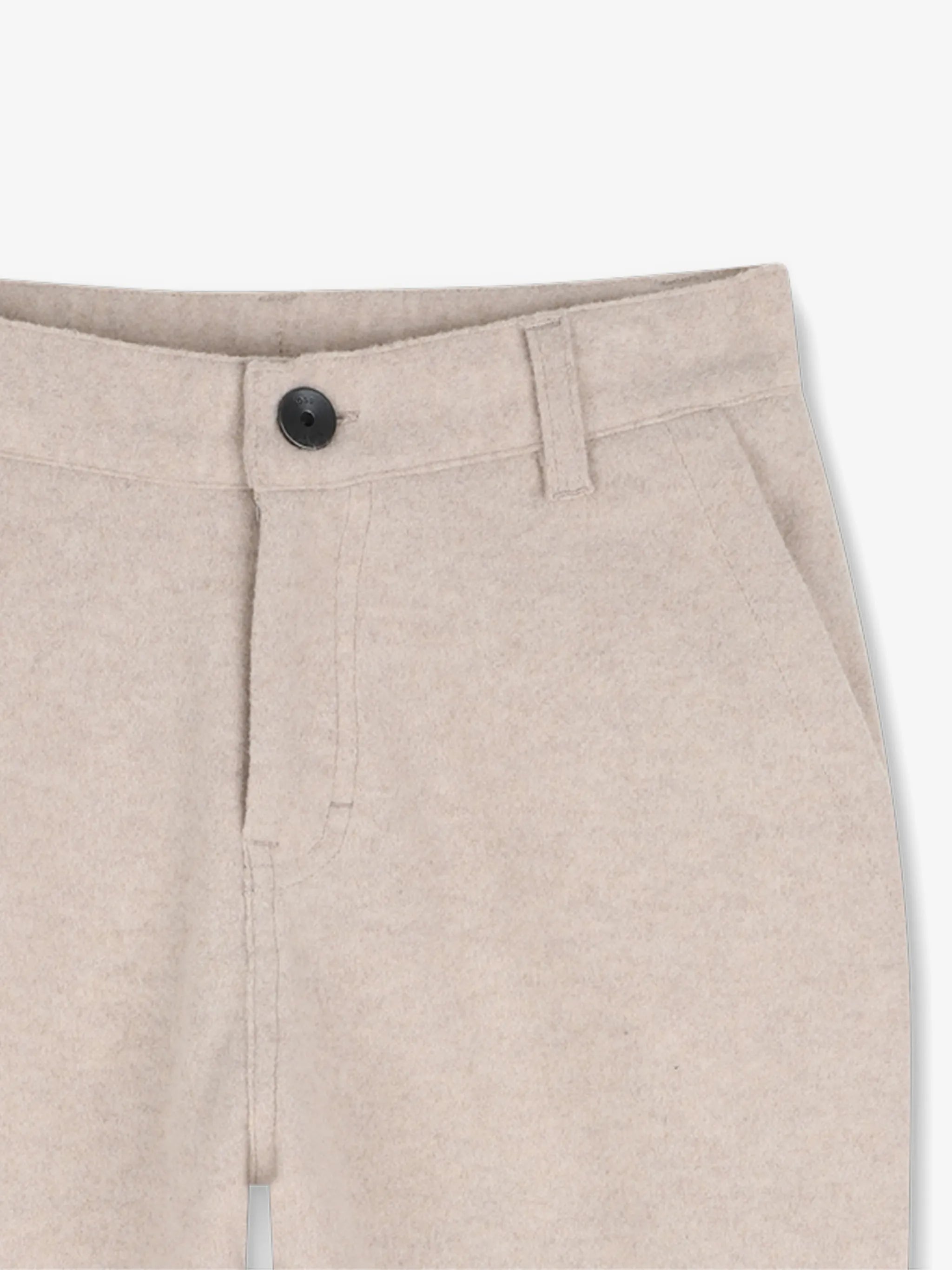 Felt-Effect Straight-Leg Trousers