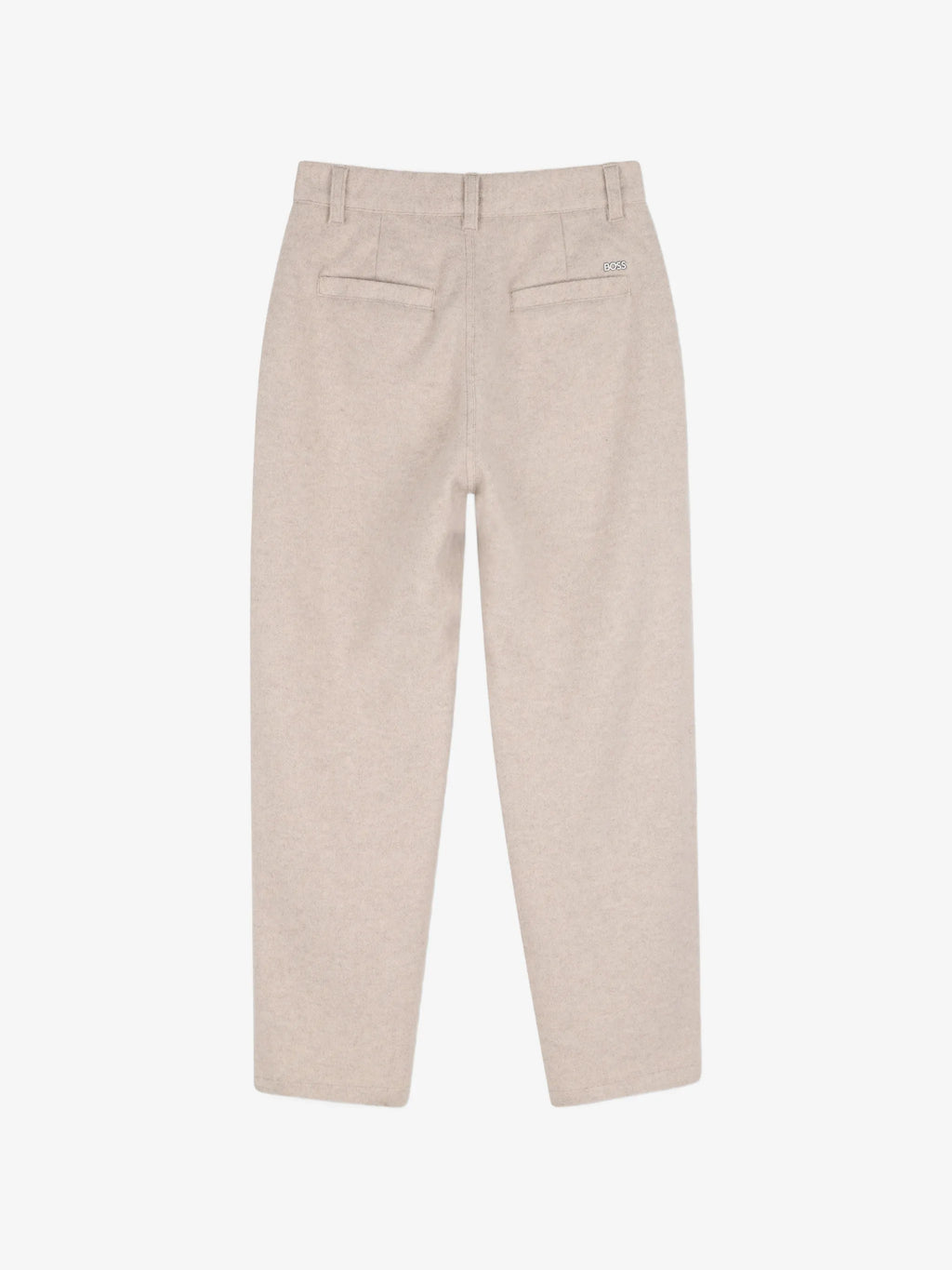 Felt-Effect Straight-Leg Trousers