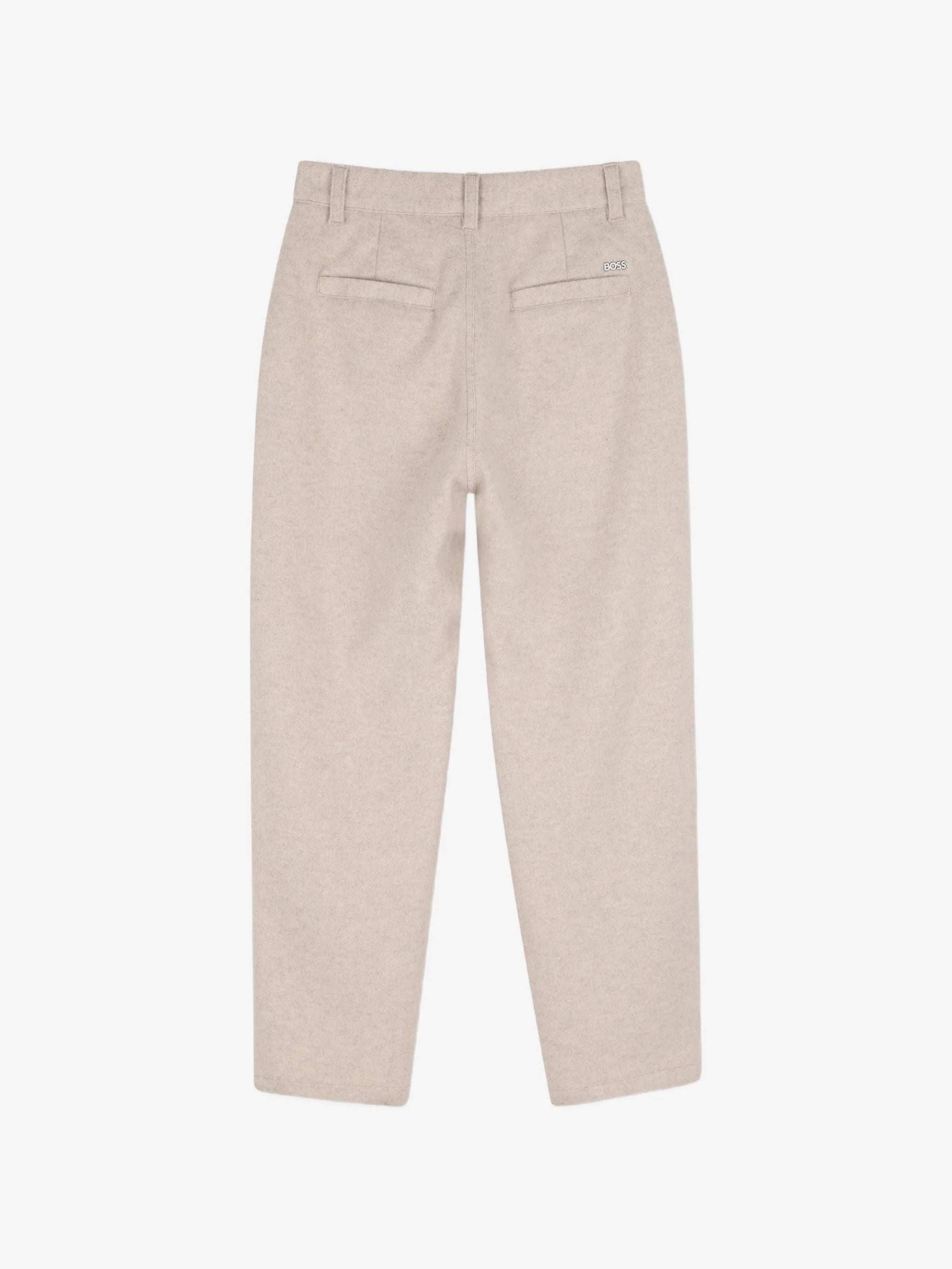 Felt-Effect Straight-Leg Trousers