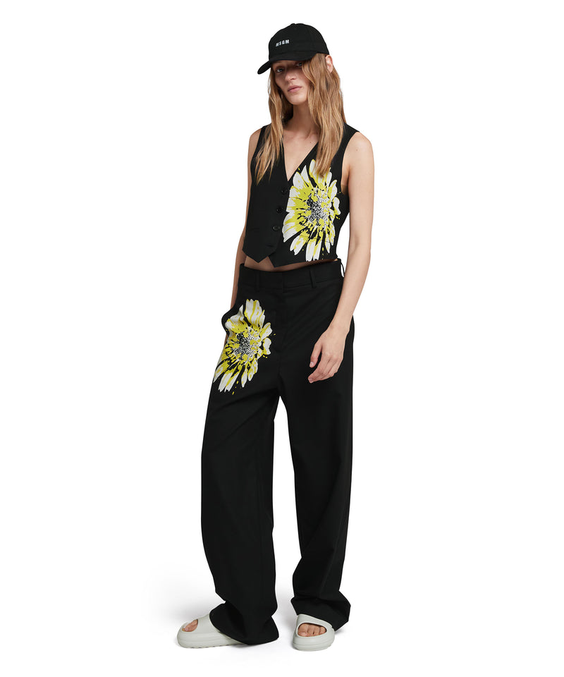 Floral-Print Tailored Trousers