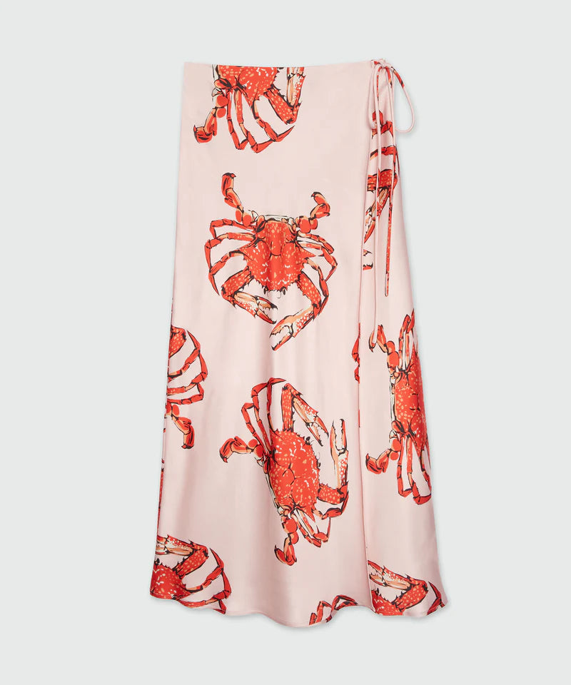 Fluid Midi Skirt With Print
