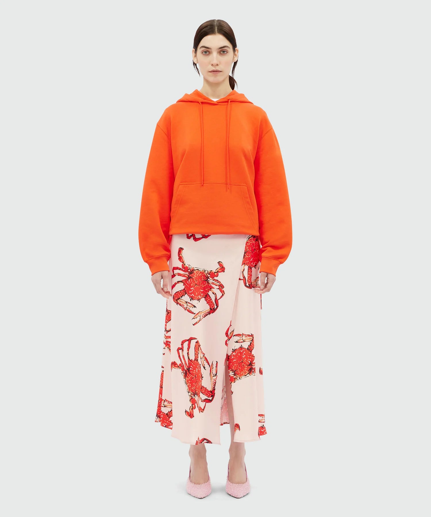 Fluid Midi Skirt With Print