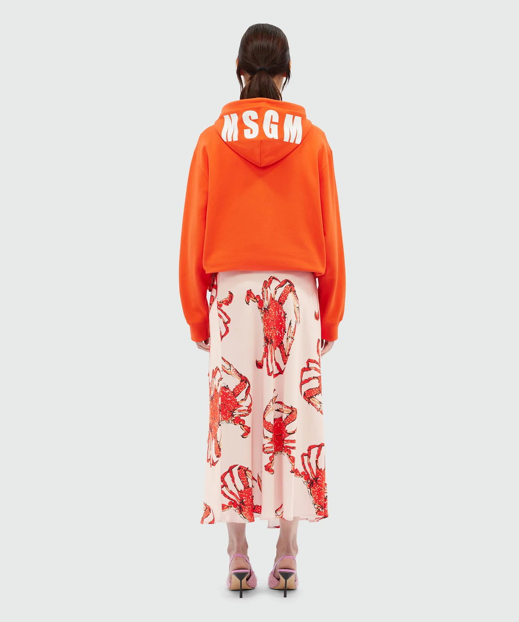 Fluid Midi Skirt With Print