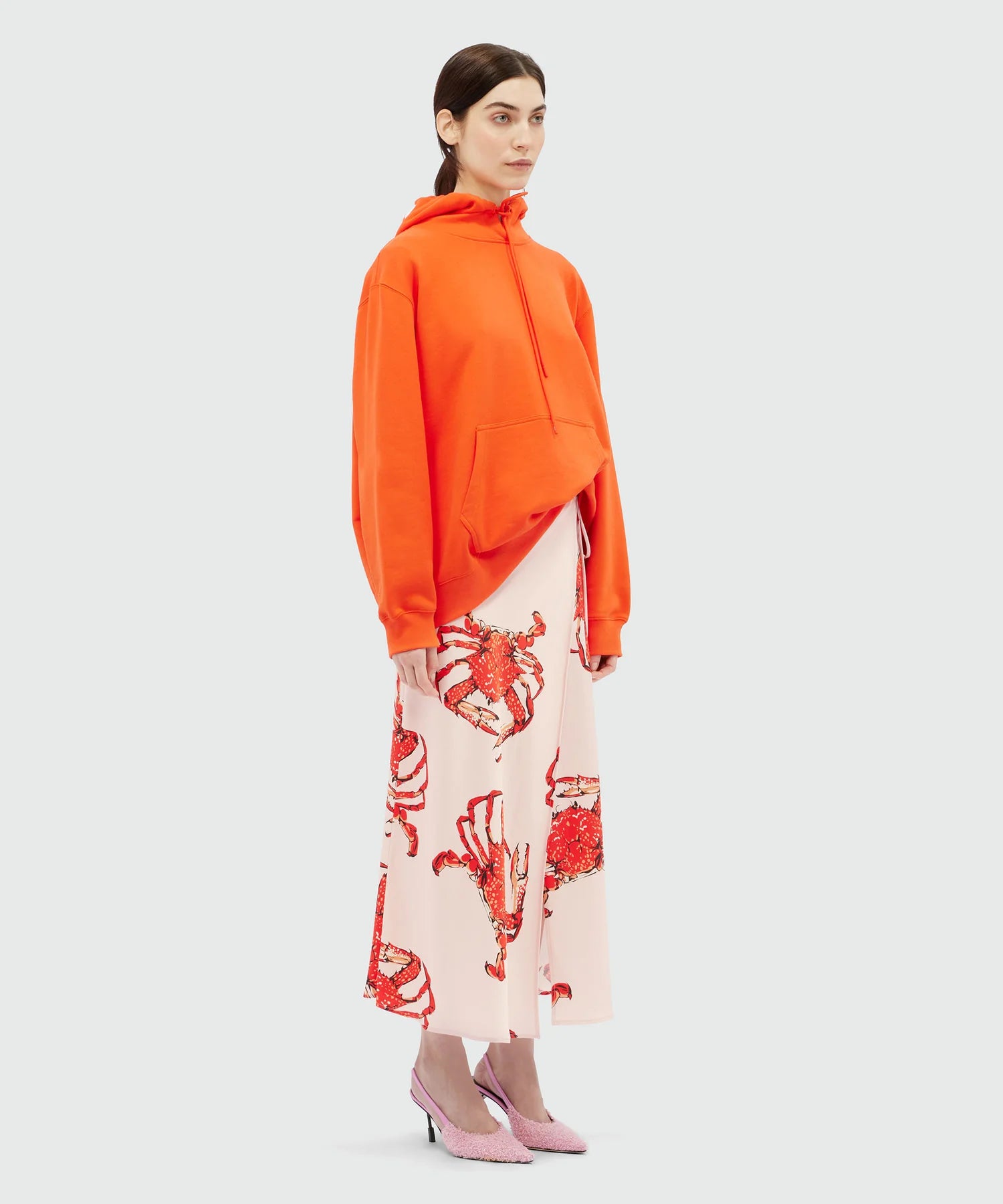 Fluid Midi Skirt With Print