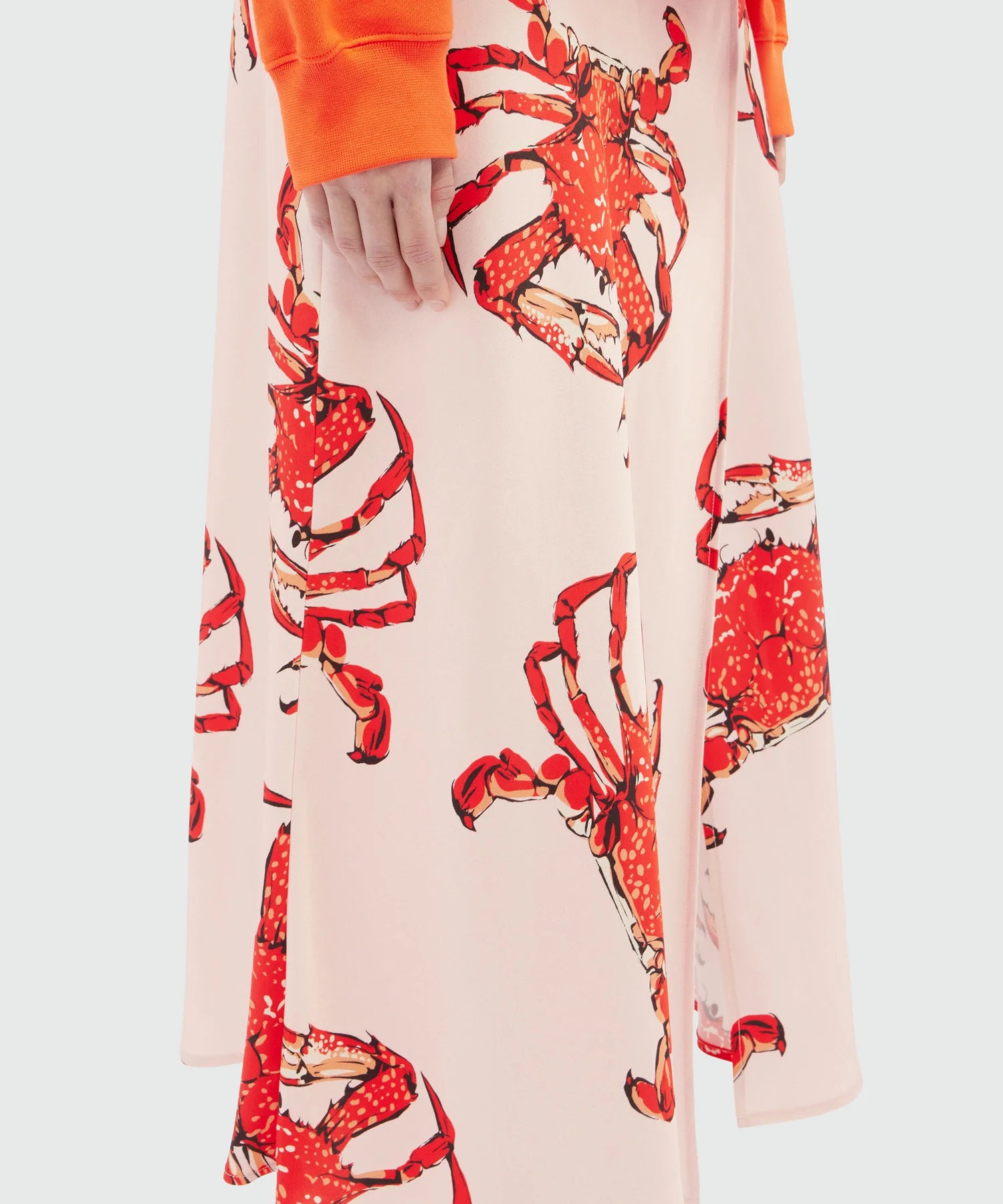 Fluid Midi Skirt With Print