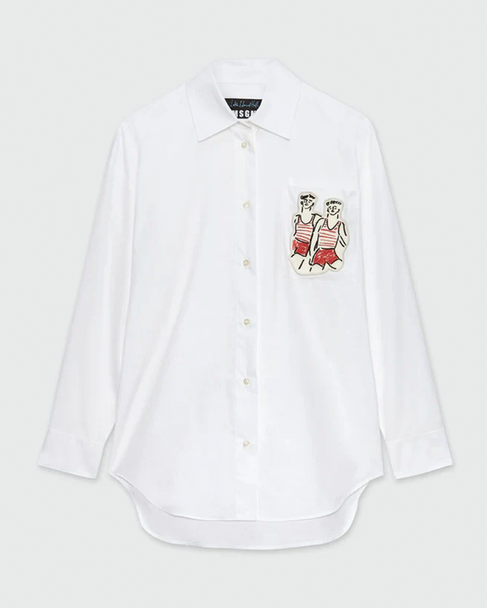 White Shirt Sailors Embroidery