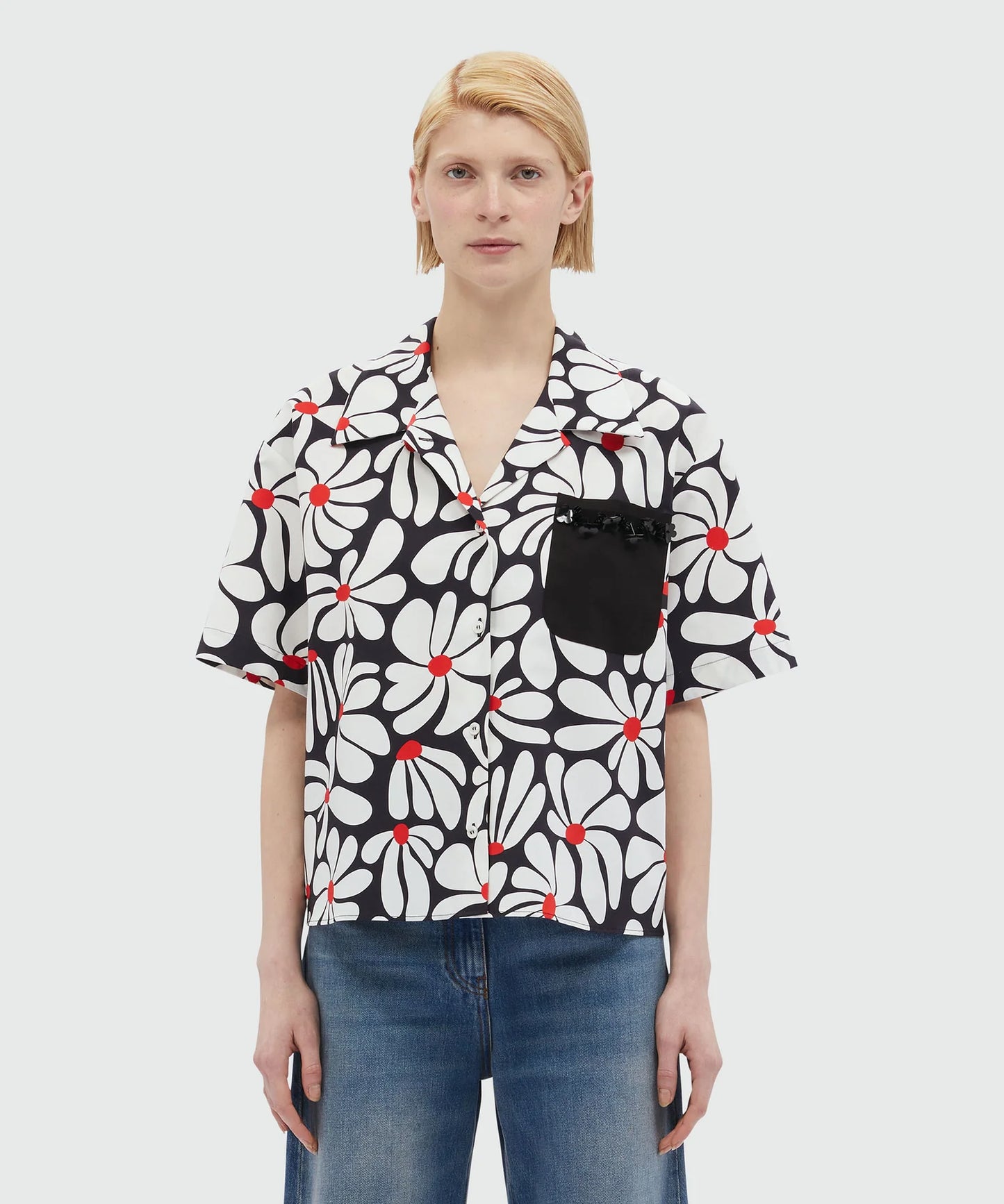 Black And White Daisies Shirt