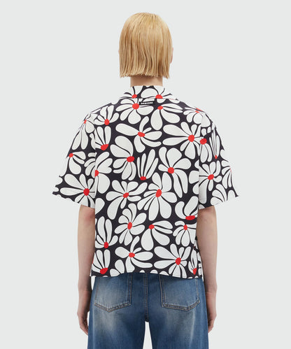 Black And White Daisies Shirt