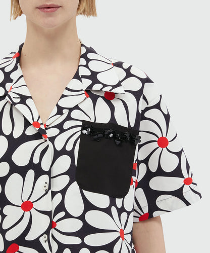 Black And White Daisies Shirt