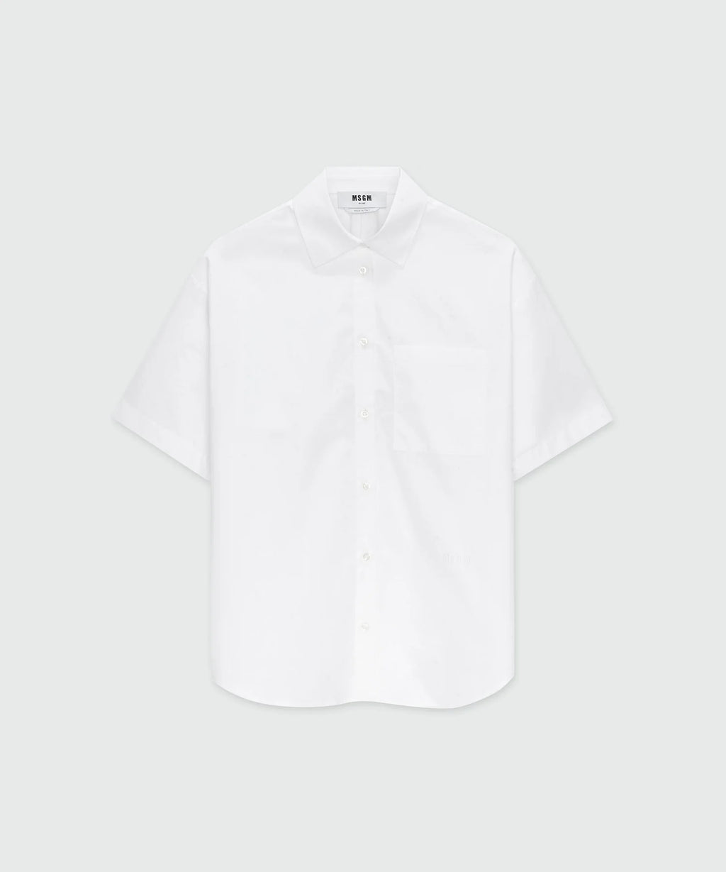 Cut-Out Back White Shirt