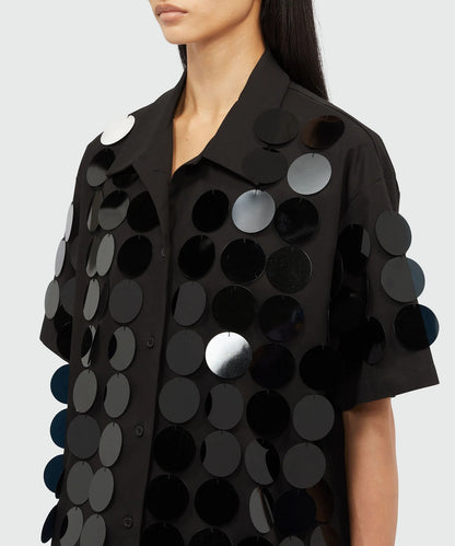 Black Sequins Shirt