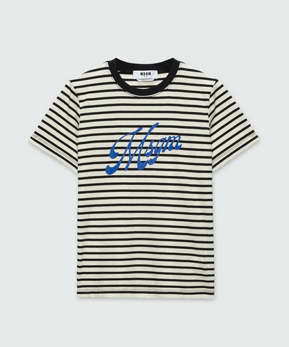 Blue Logo Stripes T-Shirt