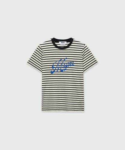 Blue Logo Stripes T-Shirt