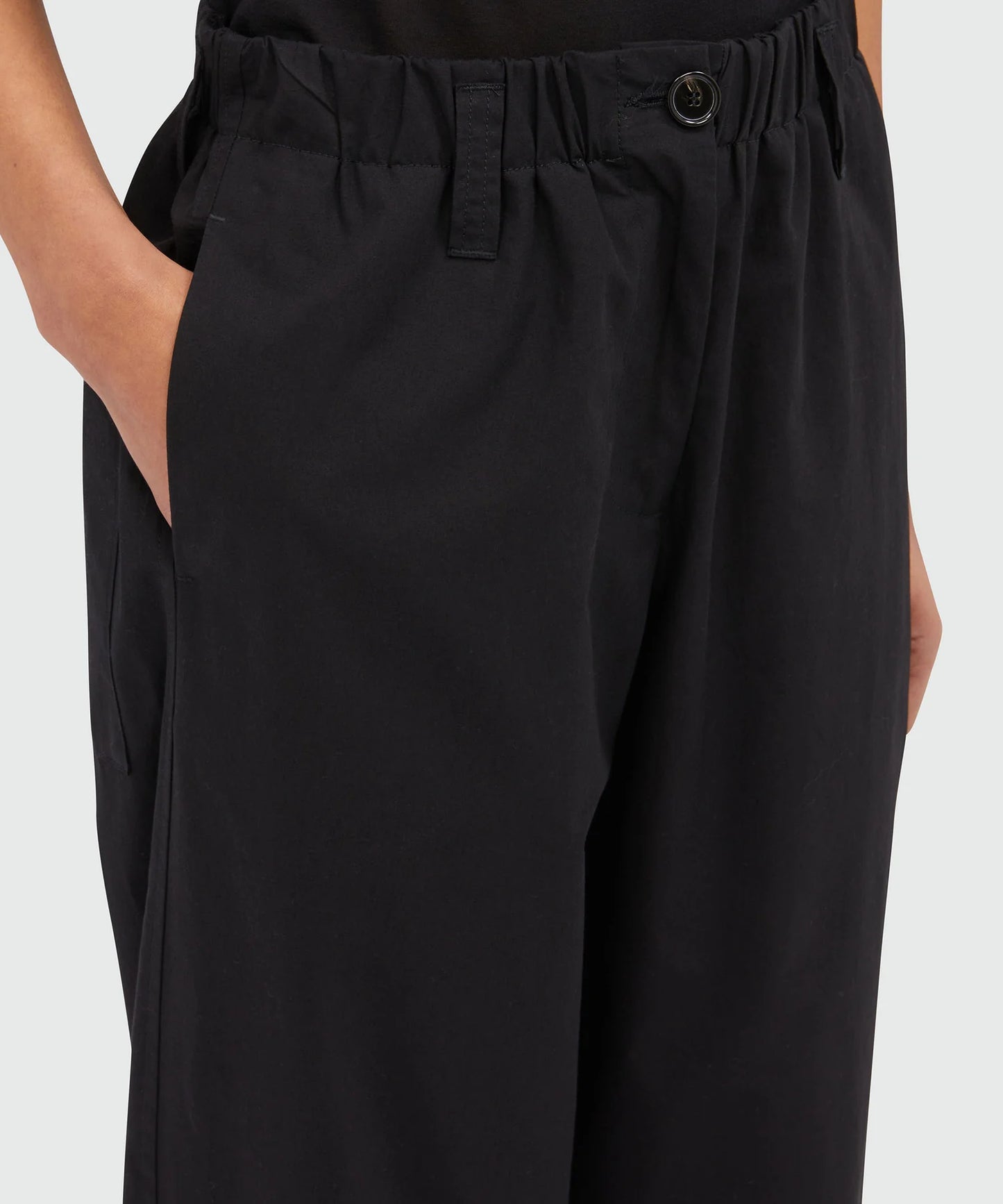 Black Cotton Pants