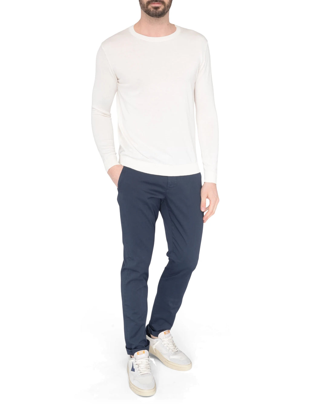 Pants In Blue Gabardine