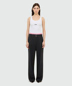 Black Palazzo Trousers Pink Belt