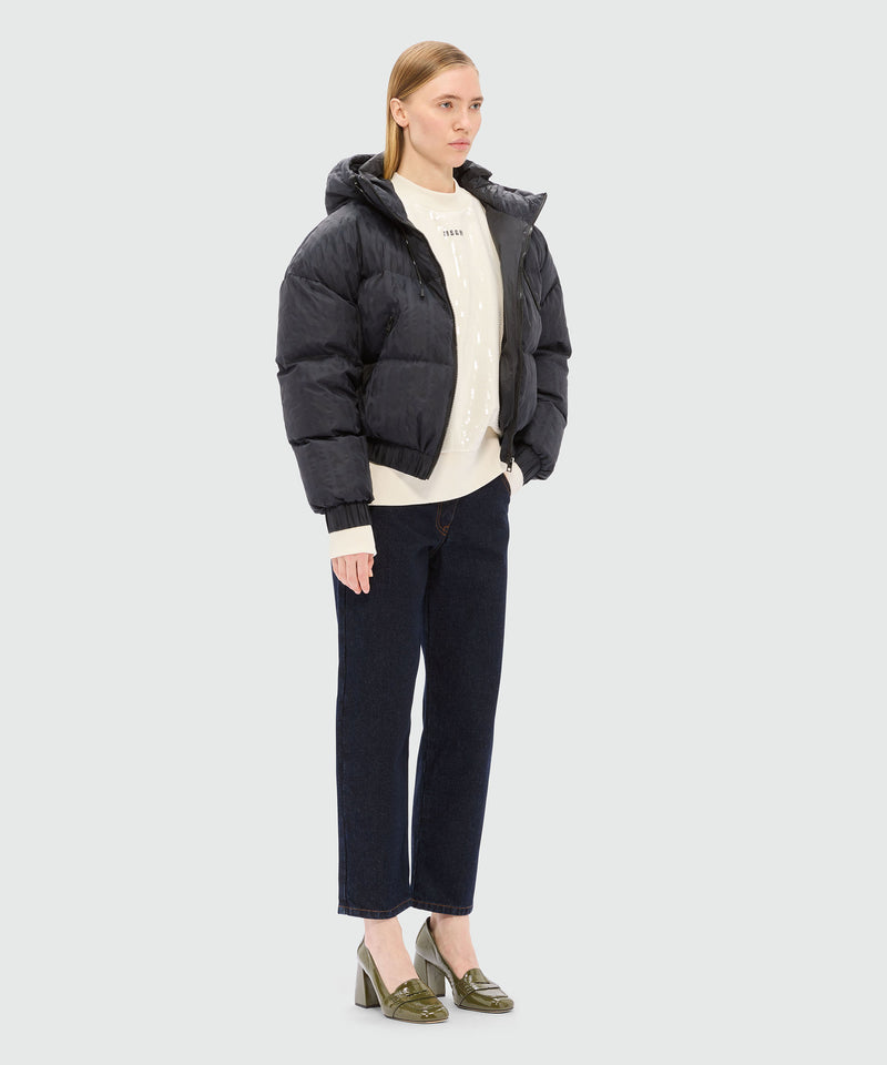 Blue Cropped Denim Trousers