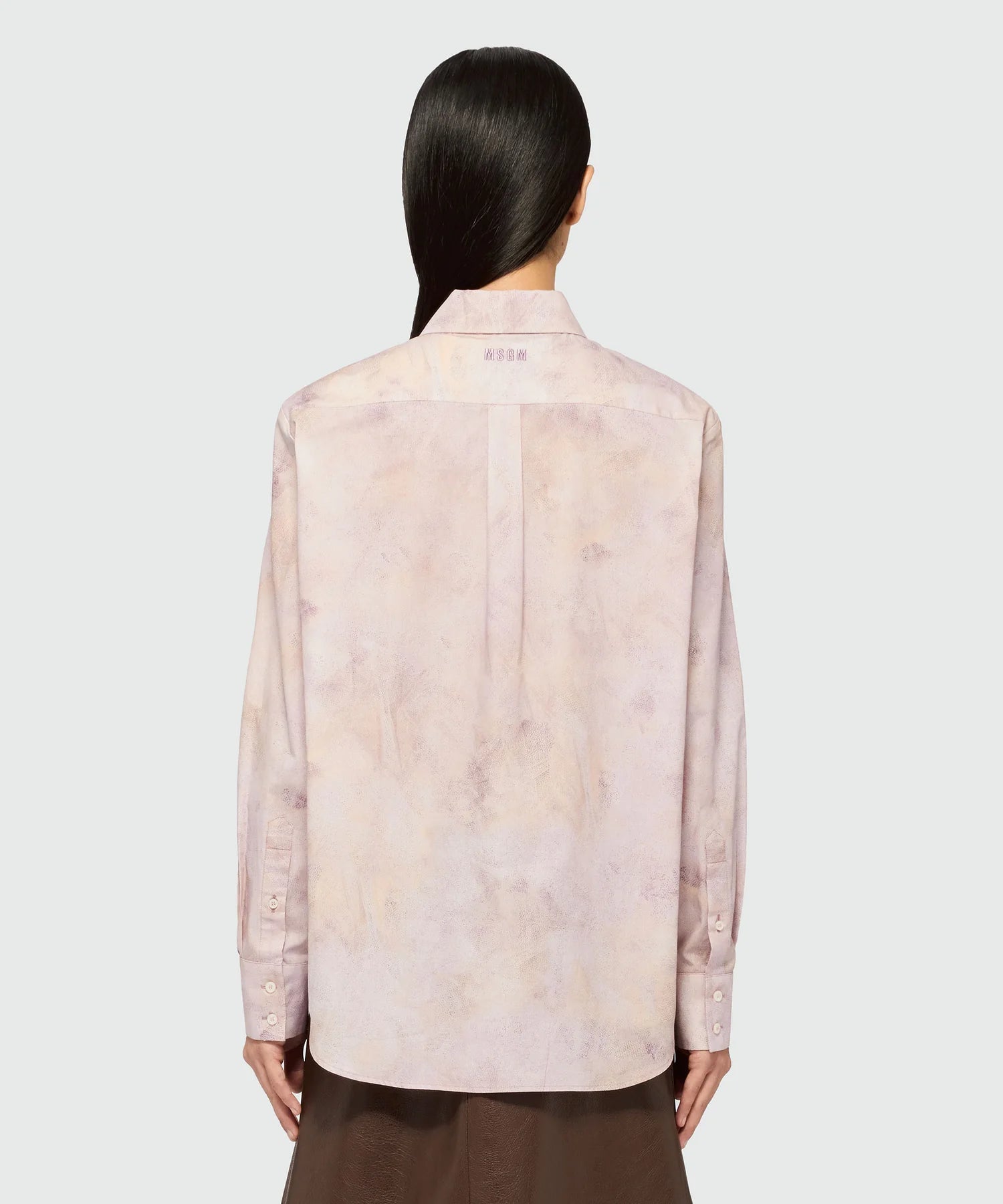 Pink Poplin Shirt With Print