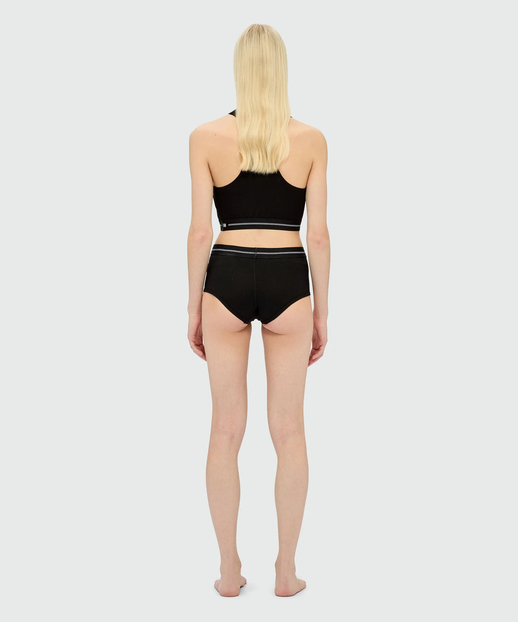 Black Jersey Briefs With Elastic