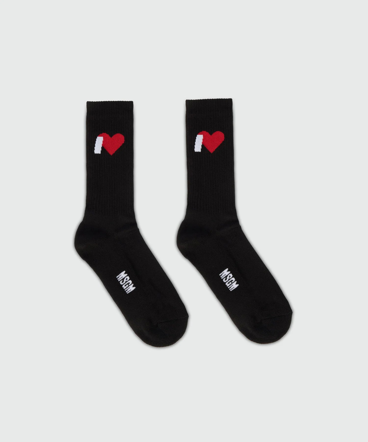 Black Socks With Jacquard Graphics