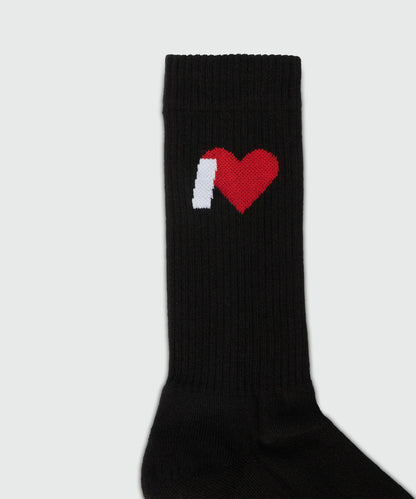 Black Socks With Jacquard Graphics
