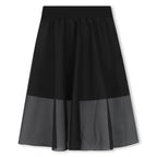 Girls Black Logo Mesh Skirt