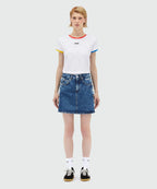Short Denim Skirt With Buttons