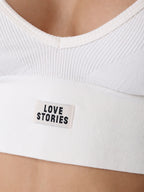 Posey White Sporty Bralette