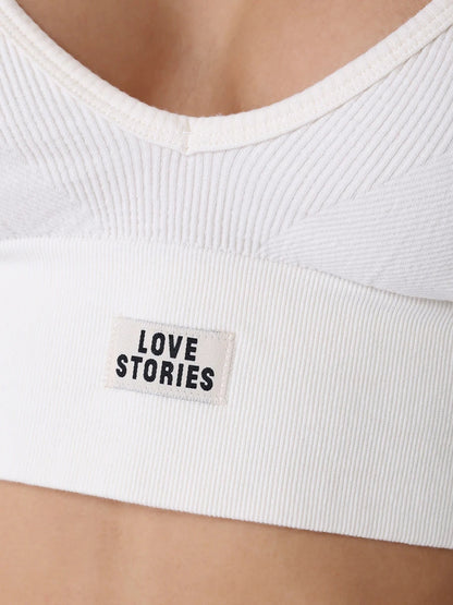 Posey White Sporty Bralette
