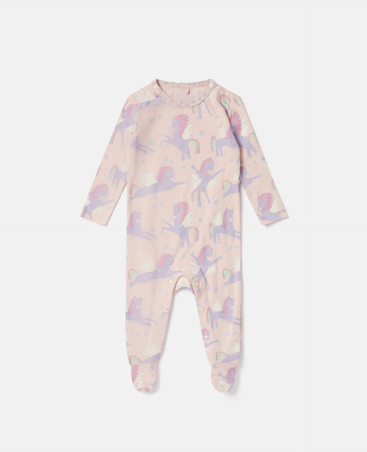 Rainbow Unicorn Print Sleepsuit, Body Set