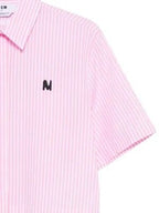 Pink Striped Logo Shirt