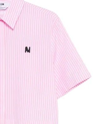 Pink Striped Logo Shirt